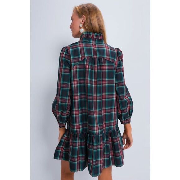 NEW Tuckernuck Highland Tartan Plaid Palmerston Flounce Mini Dress Size Small - Picture 7 of 9
